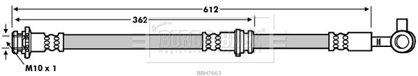 BORG & BECK Bremžu šļūtene BBH7663